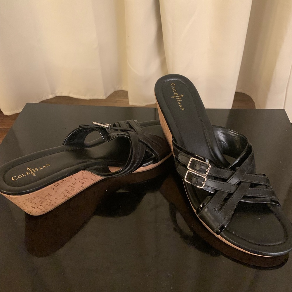 Cole Haan cork wedge sandal